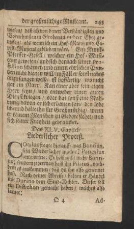 Das XLV. Capitel/ Liederlicher Proceß.
