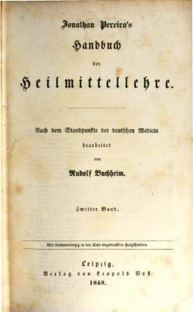 Handbuch der Heilmittellehre, 2