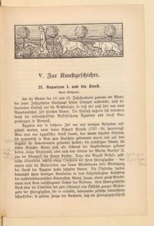 V. Zur Kunstgeschichte