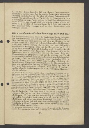 Die sozialdemokratischen Parteitage 1910 und 1911