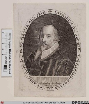 Bildnis Lothar (von Metternich), 1599-1623 Kurfürst u. Erzbischof von Trier
