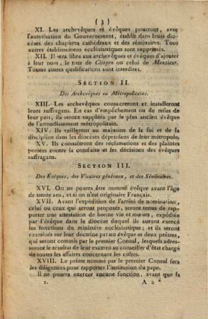 Articles organiques de la convention du 26 Messidor an 9
