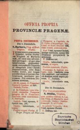 Officia propria provinciae Pragenae. 2