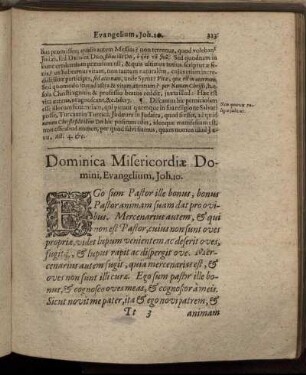 Dominica Misericordiæ Domini, Evangelium, Joh.10.