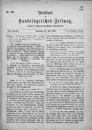 No. 31. 31. Juli 1875