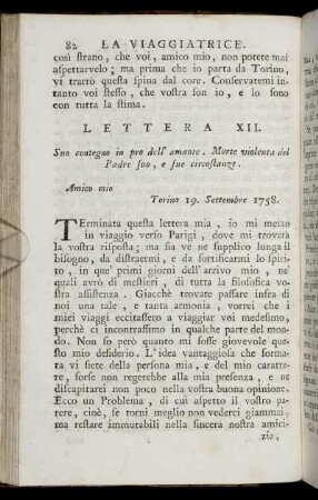 Lettera XII.