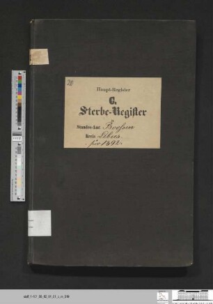Sterberegister Booßen 1892