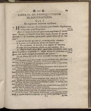 Liber IV. De Exsequutione Prædestinationis.