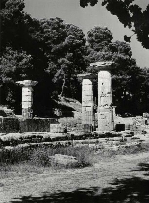 Olympia, der Heratempel, einer der ältesten griechischen Tempel 6. /7. Jahrh. v. Chr