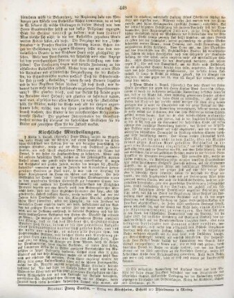 448 Kirchliche Mittheilungen