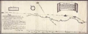 Grund- und Seigerriss über die zwischen Seiner Hoch- und wohllöblichen Steinkohlengewerkschaft zu Dohlen und Herrn Johann Christian Burckhardten Besitzern des Hammers bei Pesterwitz, kolorierte Handzeichnung, 1748