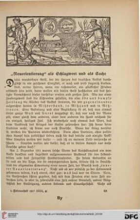 30: "Neuorientierung" als Schlagwort und als Sache