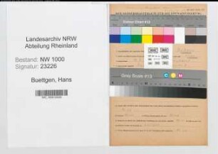 Entnazifizierung Hans Buettgen, geb. 18.07.1910 (Mechaniker)