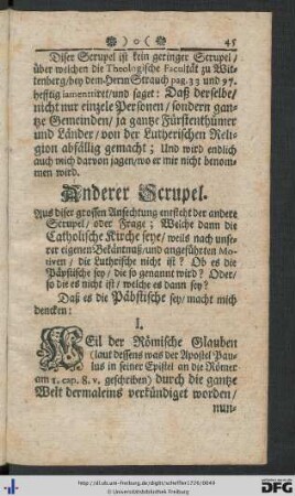 Anderer Scrupel.
