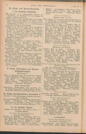 B. Schul- und Unterrichtswesen.