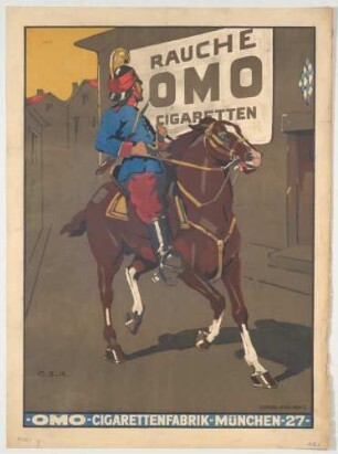Plakat: Rauche Omo-Zigaretten