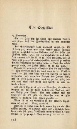 Eine Suggestion