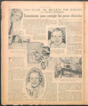 Tratamiento para corregir los poros dilatados : Una clase de belleza por semana