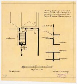 Kunsthandlung Eduard Schulte, Berlin: Treppen: Grundrisse, Schnitte 1:100