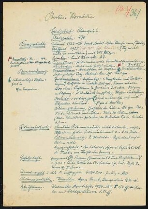 Komödie am Kurfürstendamm, Berlin: Schriftstück zum Fragebogen für das Handbuch »Das Deutsche Theater«