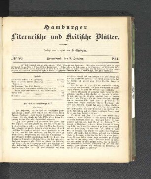 No. 80. 7. Oktober 1854