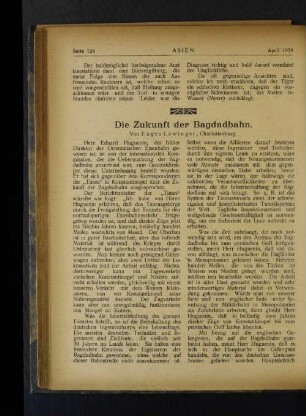 Die Zukunft der Bagdadbahn.