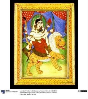 Göttin Durga auf Löwen