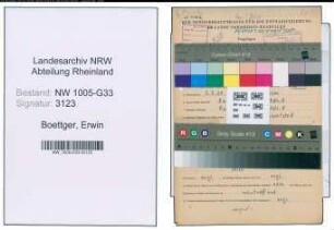Entnazifizierung Erwin Boettger , geb. 03.02.1920 (Ing.Student)