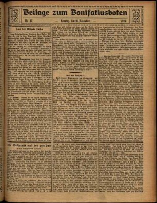 Zweite Ausgabe vom Sonntag, den 18. November 1928.