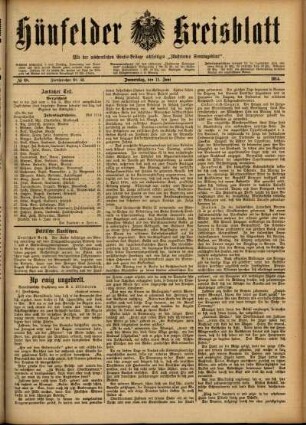 Ausgabe vom Donnerstag, den 11. Juni 1914.