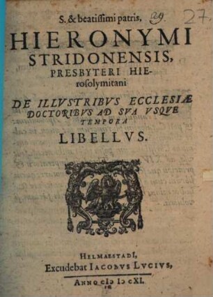 Libellus de illustribus Ecclesiae doctoribus ad sua usque tempora