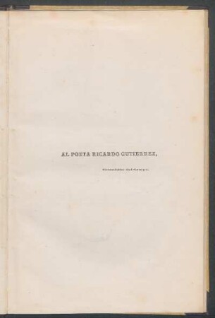 [Dedictoria] Al poeta Ricardo Gutierrez