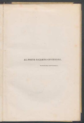 [Dedictoria] Al poeta Ricardo Gutierrez