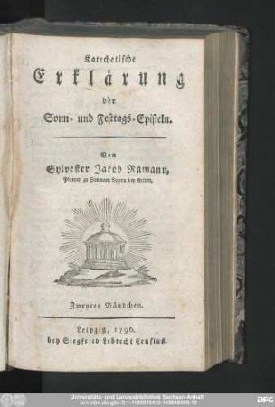 Zweytes Bändchen: Katechetische Erklärung der Sonn- und Festtags-Episteln