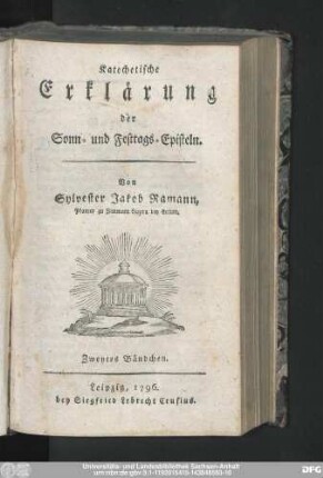 Zweytes Bändchen: Katechetische Erklärung der Sonn- und Festtags-Episteln