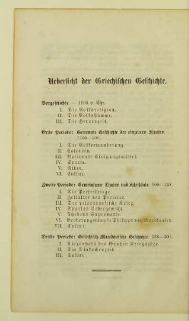 Uebersicht der Griechischen Geschichte