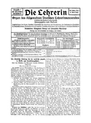Die öffentliche Fürsorge für die weibliche Jugend in Volks- und Fortbildungsschule : nach einer Erhebung des Verbandes Deutscher Volksschullehrerinnen