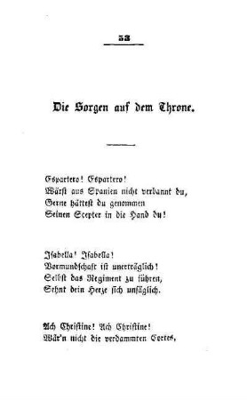 Die Sorgen auf dem Throne