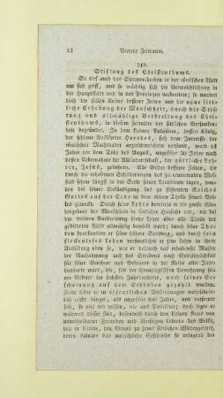 218. Stiftung des Christenthums