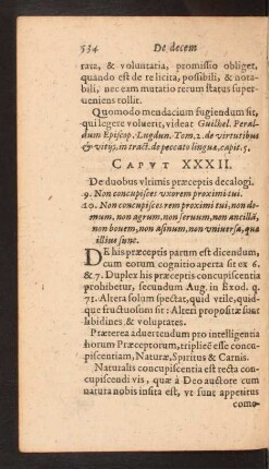 Capvt XXXII. De duobus vltimis praeceptis decalogi.