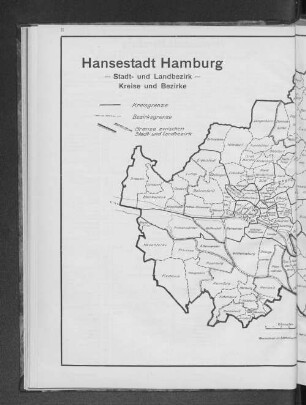 Hansestadt Hamburg - Stadt- und Landbezirk - Kreise und Bezirke