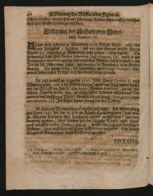 Erklärung des Sechzehenden Bildes/ mit Numer. 16.