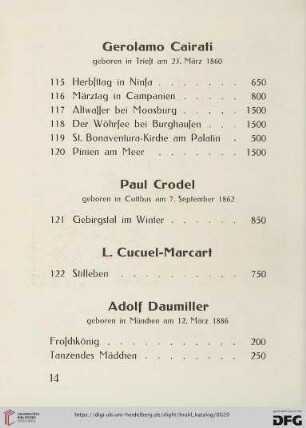 Gerolamo Cairati (Nr.115-120)