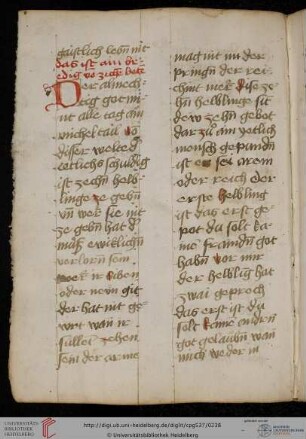 Berthold von Regensburg (Bertholdus Ratisbonensis), Predigt 56 (Y 98; Von zehn Helbelingen und zehn Pfenningen)
