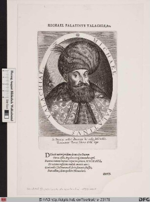 Bildnis Michael III. (der Tapfere), Woiwode der Walachei 1593-1601