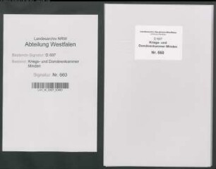 Amt Petershagen - Vogtei Börde - Bauerschaft Hille: Unterlagen der Revisionskommission - Band 3