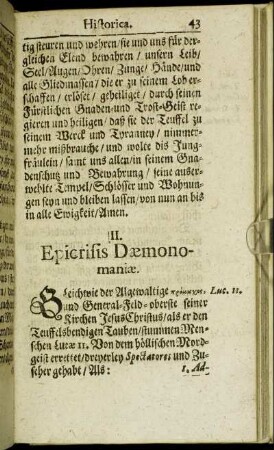II. Epicrisis Dæmonomaniæ.