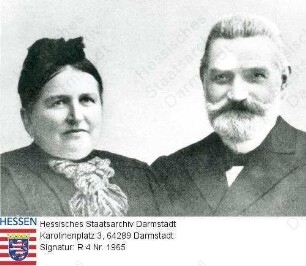 Römheld, Adolf (1841-1924) / Porträt mit Ehefrau Auguste geb. Thum (1850-1930), Brustbilder