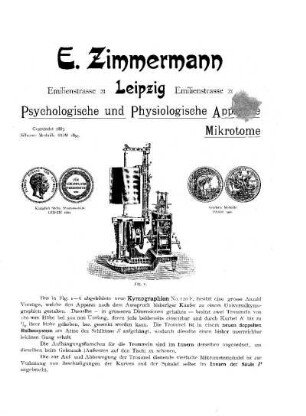 Psychologische und physiologische Apparate, Mikrotome