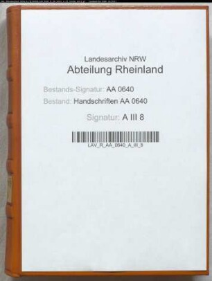Kleve: Auszug aus Handschriften A III 7, Blatt 21-85 (alte Zählung) bez.: Registrum comitis Johannis.
